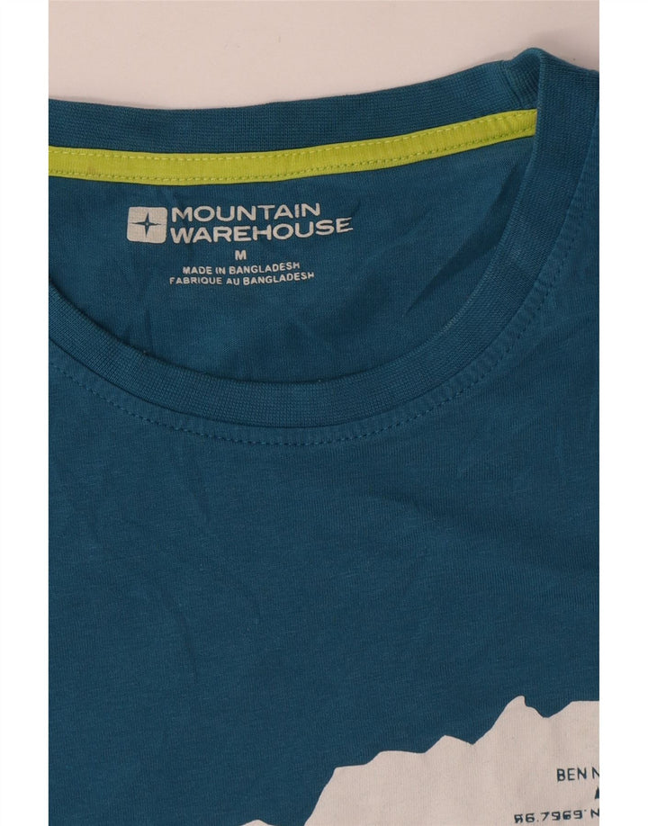 Mountain Warehouse Muška grafička majica kratkih rukava Srednje plavi pamuk