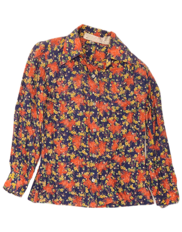 Vintage ženska košulja bluza IT 42 srednje raznobojna cvjetna