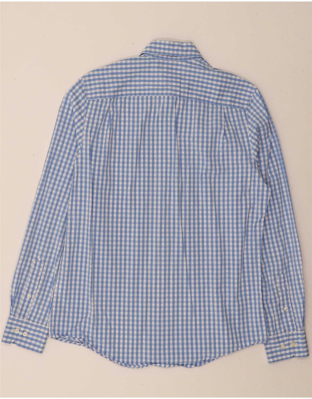 TOMMY HILFIGER Mens Shirt Small Blue Gingham Cotton