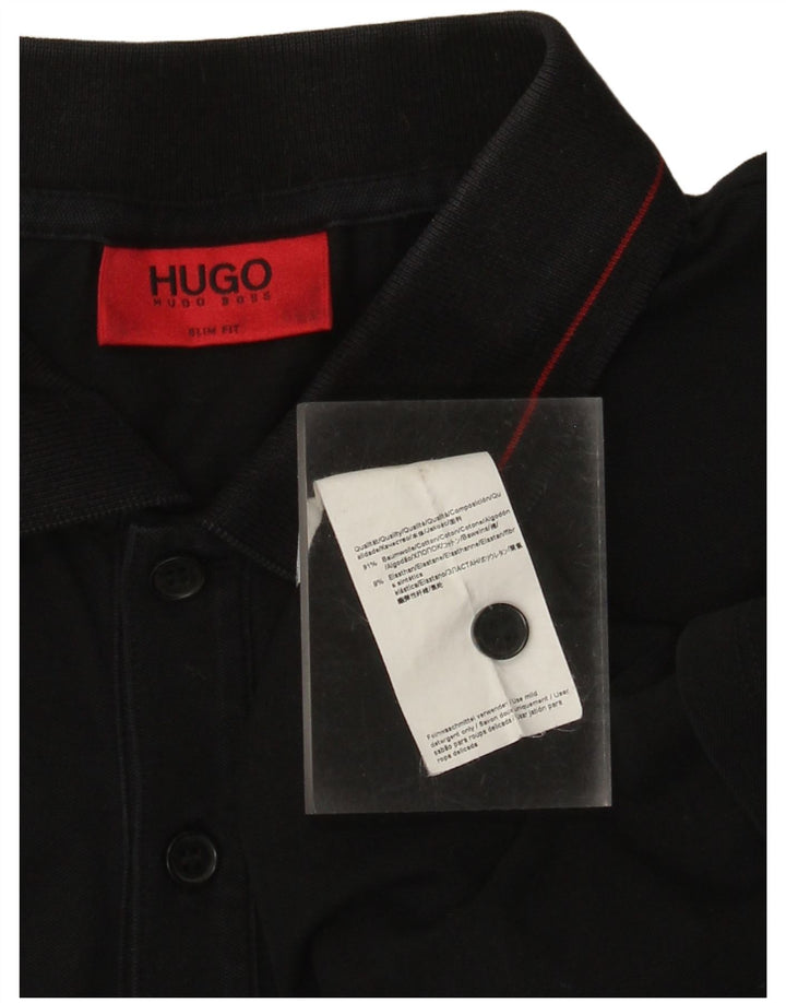 HUGO BOSS Muška uska polo majica Srednje crni pamuk