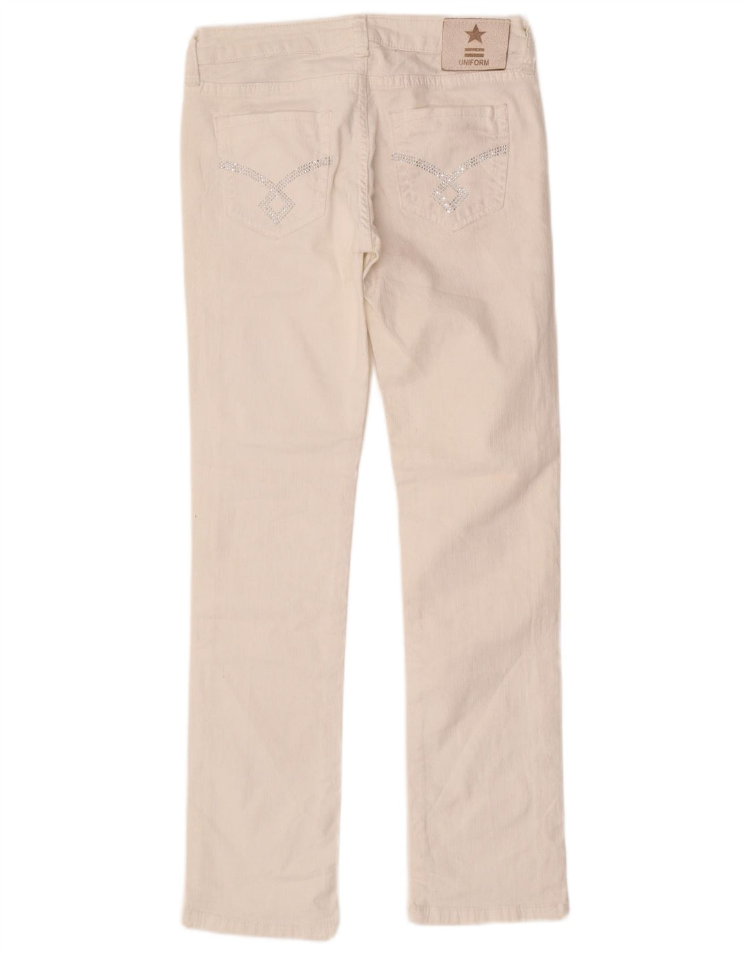 Uniforma Ženske uske traperice W27 L29 Bijeli pamuk