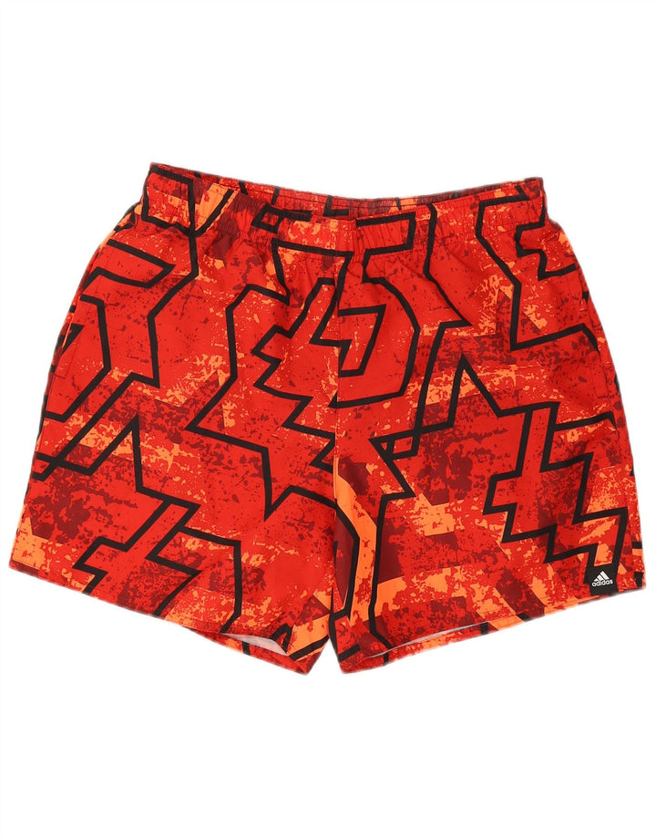 Adidas muške kupaće hlače srednje crvene geometrijske boje