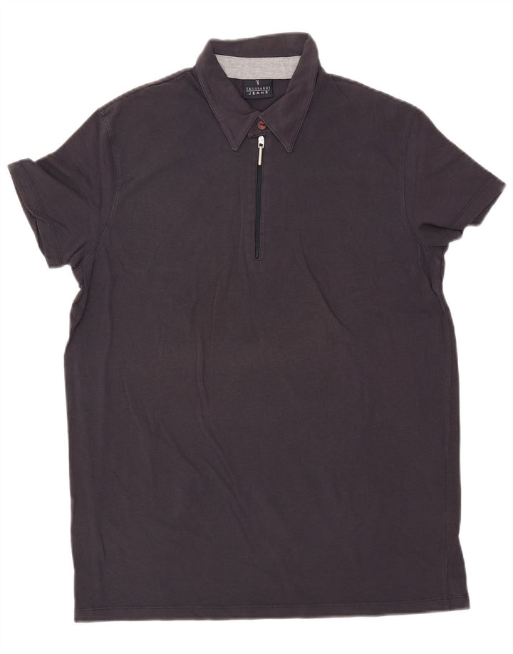 TRUSSARDI JEANS Muška polo majica velika tamnoplava pamuk