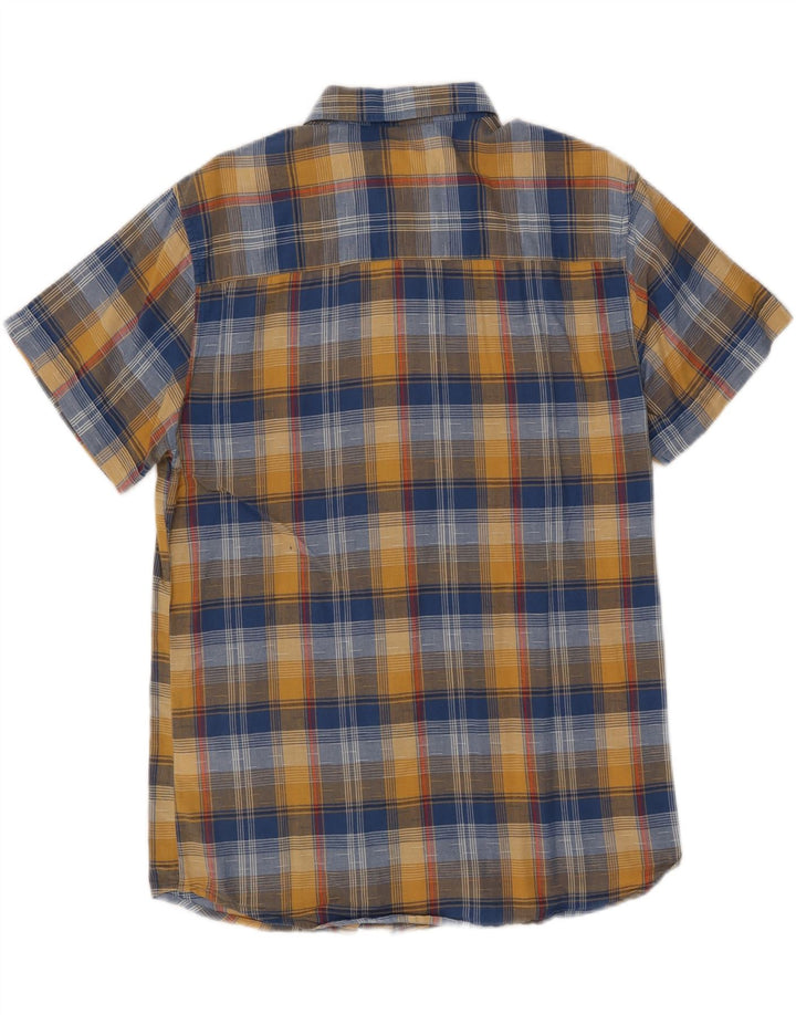 Wrangler, muška uska majica kratkih rukava, veliki plavi karirani pamuk