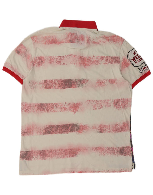 Desigual muška polo majica s grafičkim motivima 2XL, višebojni cvjetni pamuk