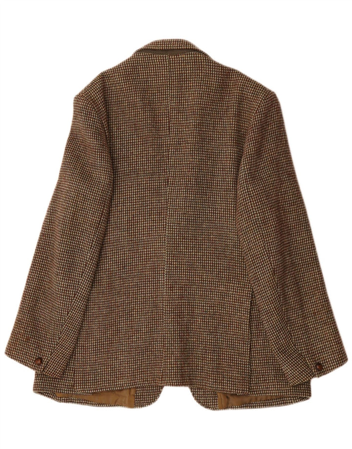 Harris Tweed muški sako sa 2 gumba UK 38 srednje smeđe karirane vune