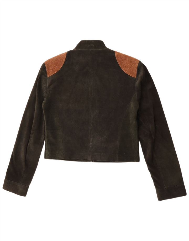 Vintage ženska bomber jakna UK 12 srednje zelene boje