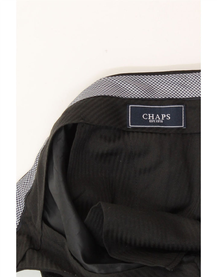 CHAPS Muške hlače ravnog odijela W40 L31 crne