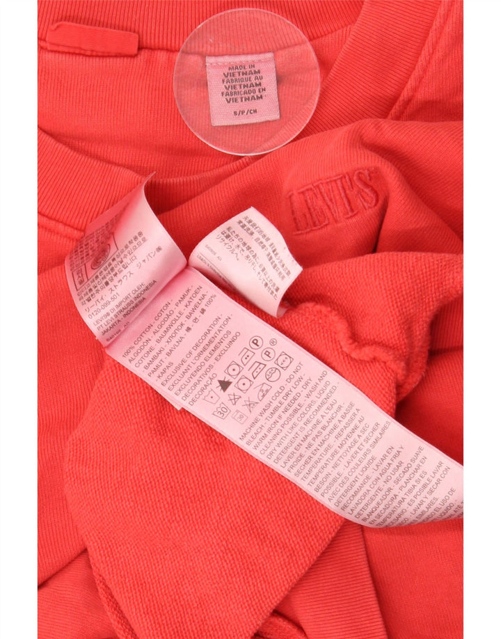 Levi's kratki kratki, preveliki džemper UK 10 mali crveni pamuk