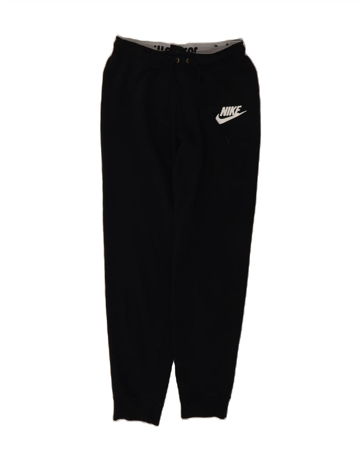 NIKE Womens Graphic Tracksuit Trousers Joggers UK 10 Small Black Polyester Vintage Nike and Second-Hand Nike from Messina Hembry 