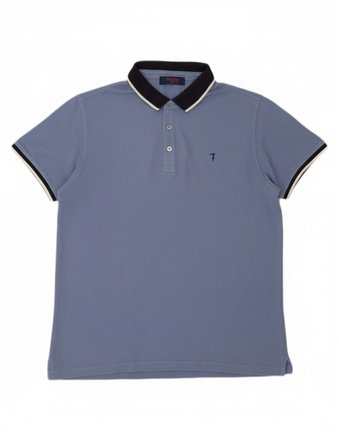 TRUSSARDI JEANS Mens Polo Shirt Large Blue