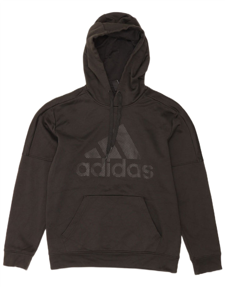 Adidas muška majica s kapuljačom s kapuljačom Srednji crni poliester