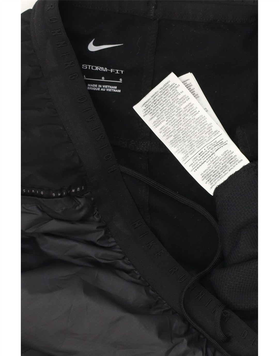 NIKE Muške hlače trenirke Storm-Fit, veliki crni poliester u boji