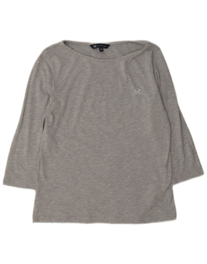 Crew Clothing Ženski gornji dio 3/4 rukava UK 10 Mali sivi poliester