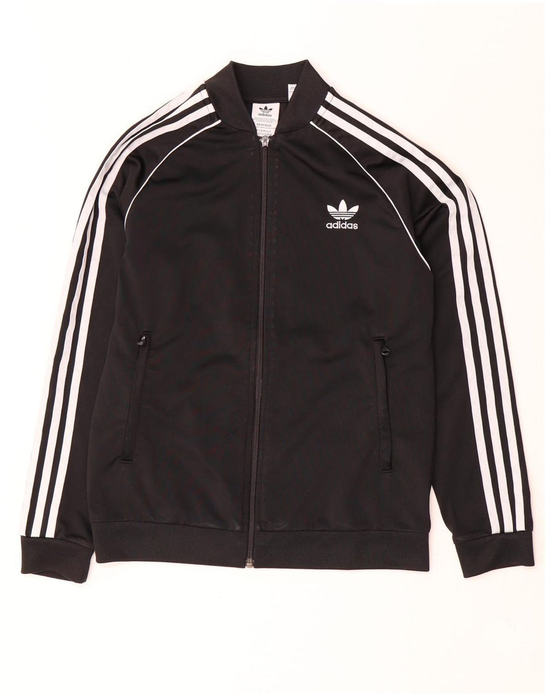 Gornja jakna od trenirke Adidas za dječake 12-13 godina, crni poliester