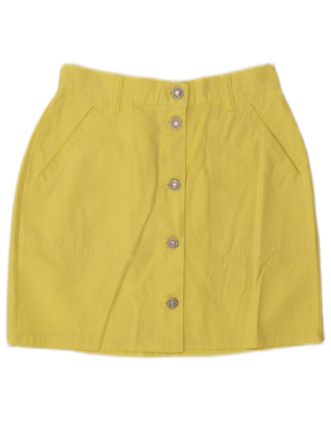 Benetton ženska mini suknja IT 40 mala W26 žuti pamuk