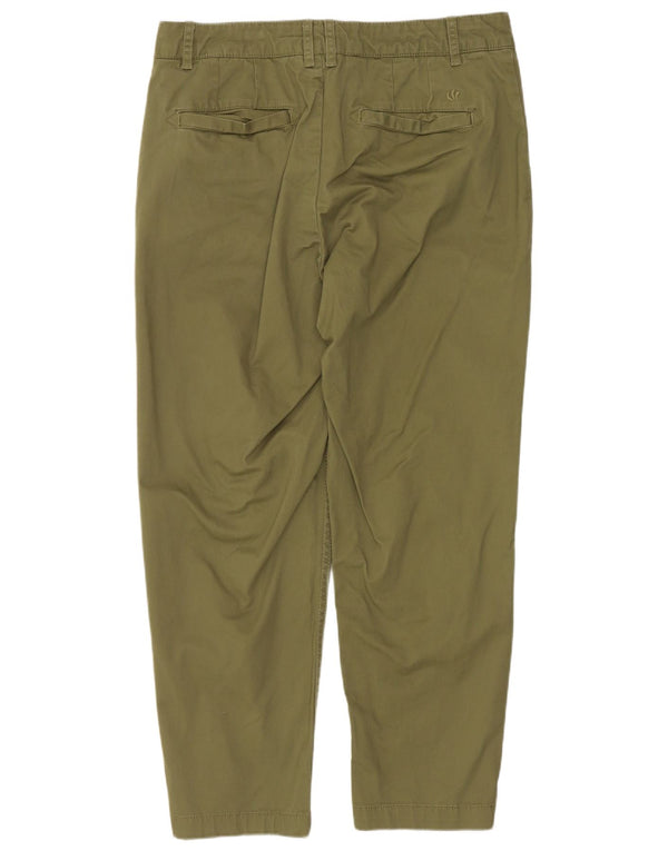 Fat Face ženske sužene chino hlače UK 10 male W30 L25 zeleni pamuk