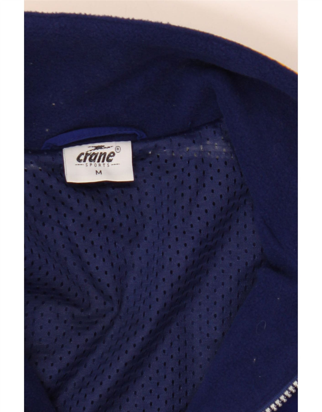 CRANE Mens Tracksuit Top Jacket Medium Navy Blue Colourblock Polyamide Vintage Crane and Second-Hand Crane from Messina Hembry 