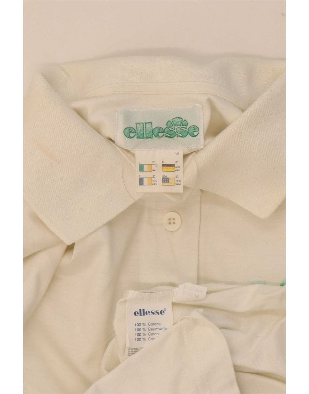 Ellesse ženska polo majica IT 44 Srednje bijeli cvjetni pamuk