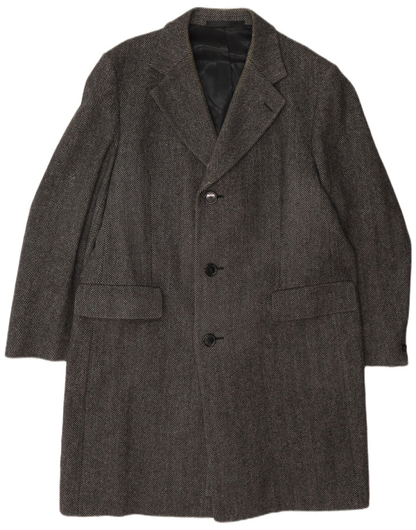 Crombie muški kaput UK 42 XL Siva riblja kost vuna