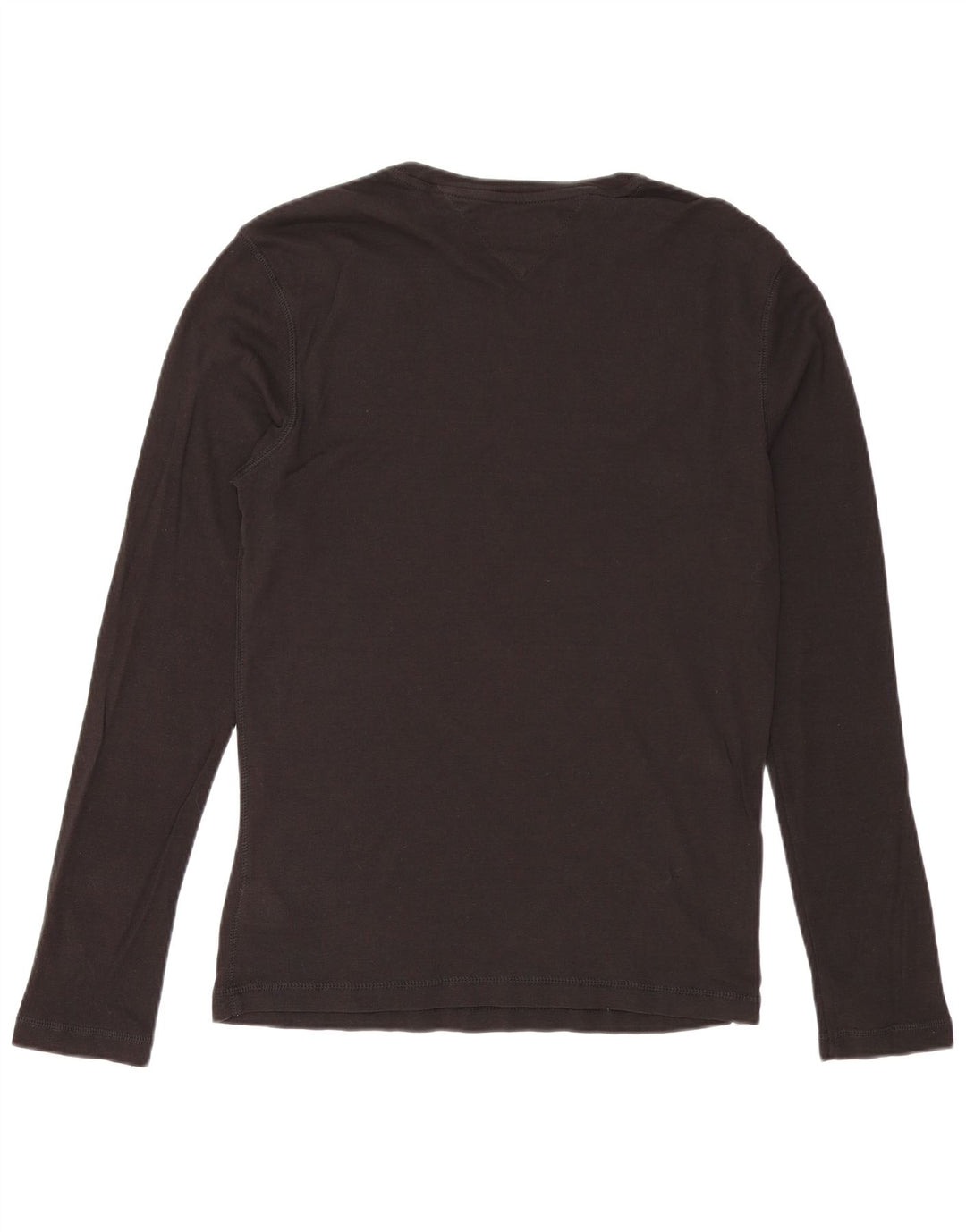 TOMMY HILFIGER Womens Top Long Sleeve UK 14 Medium Black Cotton