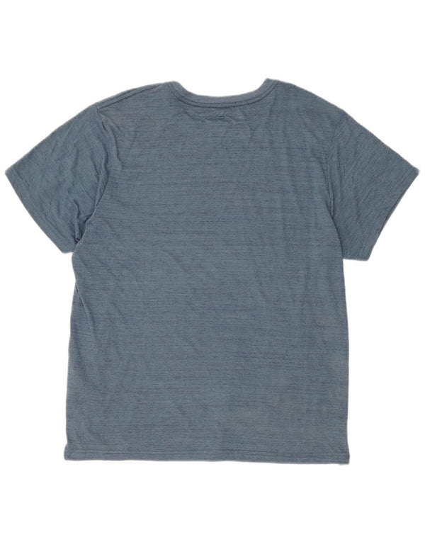 Hurley Mens Graphic T-Shirt Top XL Blue Polyester