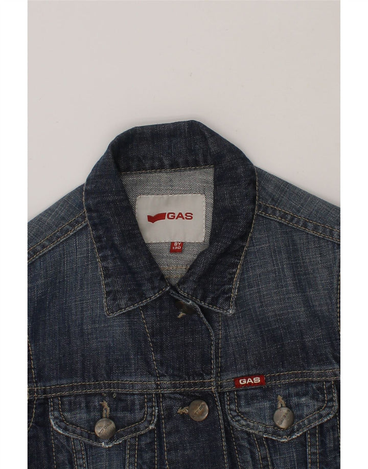 GAS Girls Denim Jacket 7-8 Years Blue Cotton Vintage Gas and Second-Hand Gas from Messina Hembry 