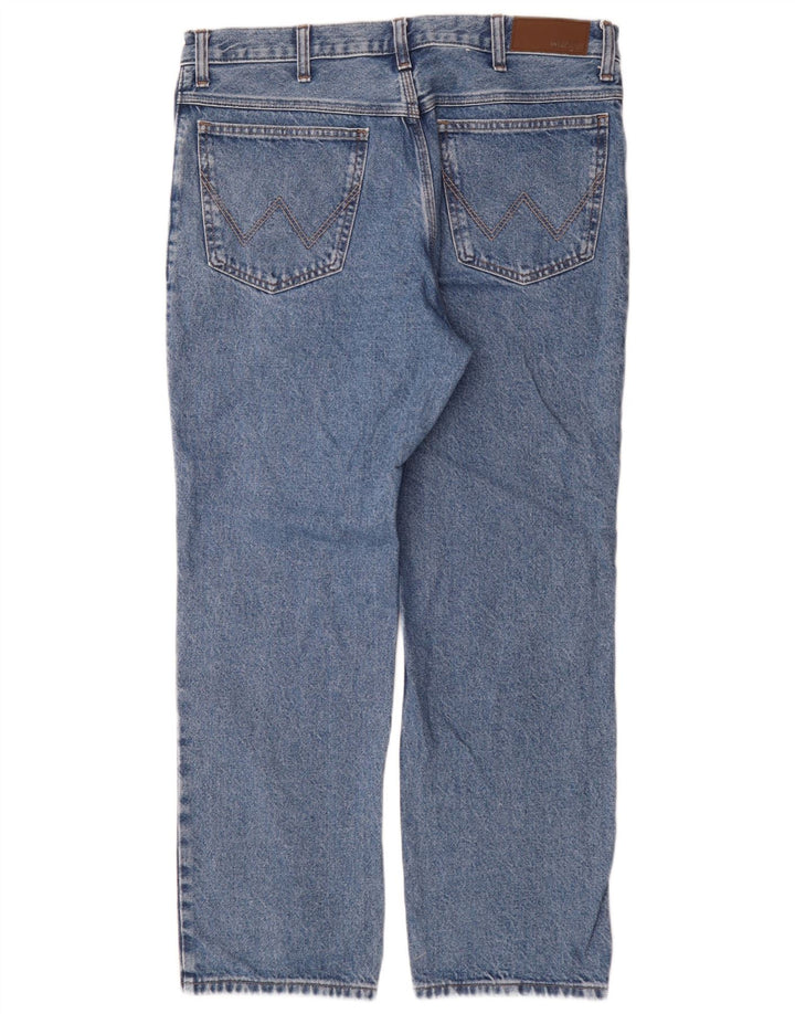 Wrangler muške ravne traperice W36 L30 plavi pamuk
