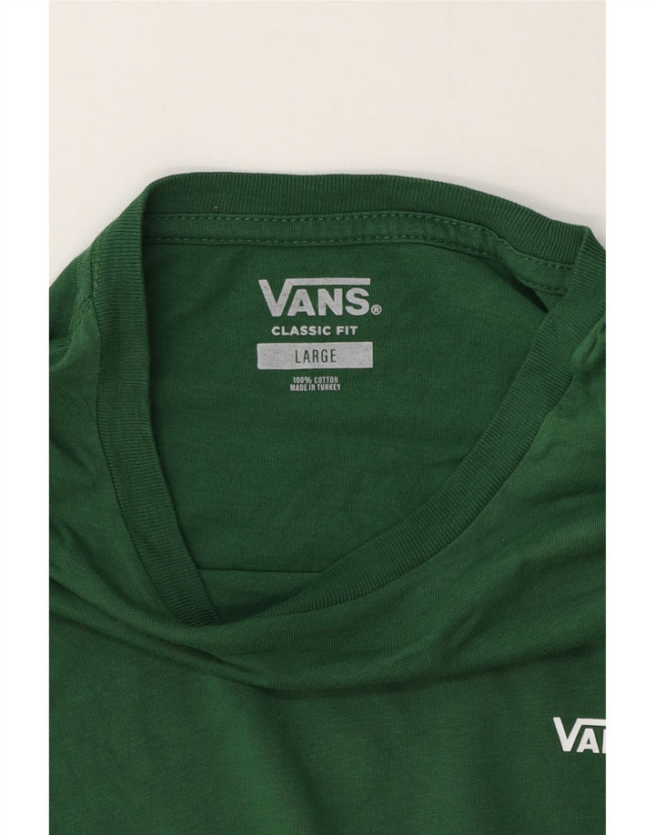Vans muška majica klasičnog kroja dugih rukava, veliki zeleni pamuk