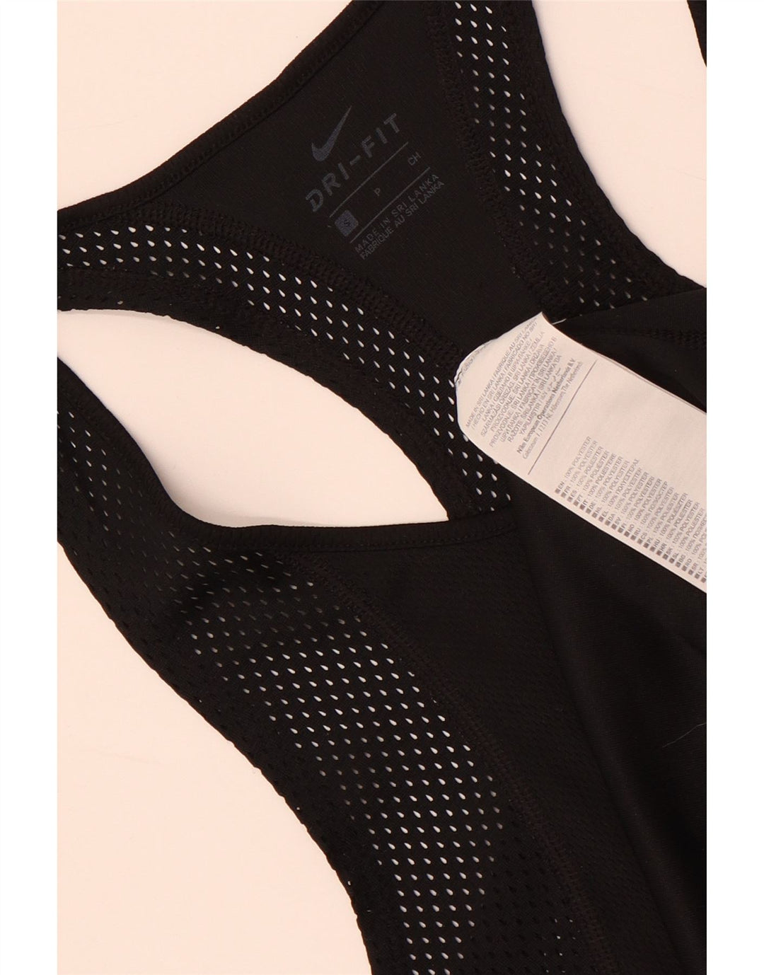 Nike Ženski Dri Fit Vest Top UK 10 Mali crni poliester