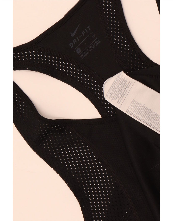 Nike Ženski Dri Fit Vest Top UK 10 Mali crni poliester