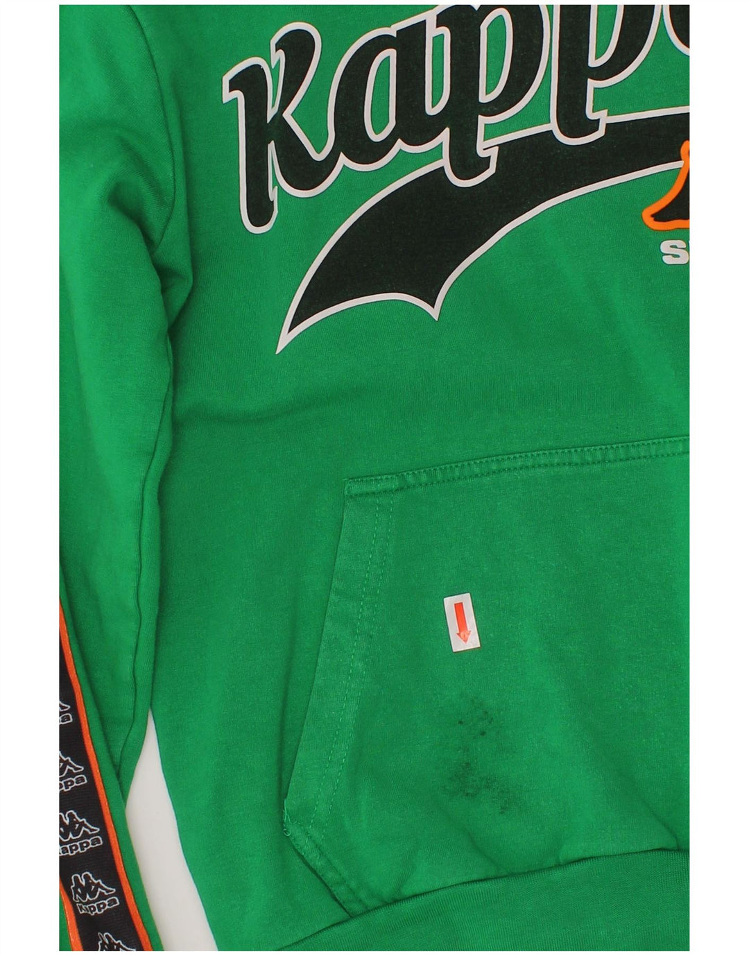 KAPPA Boys Graphic Hoodie Džemper 9-10 godina Green Colourblock Pamuk