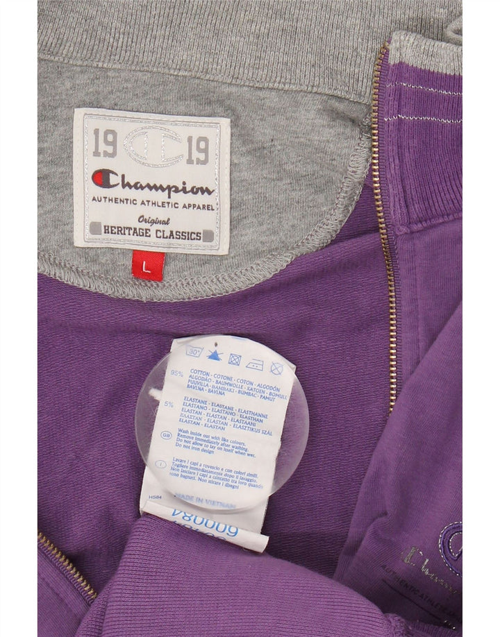 CHAMPION Womens Heritage Classics Tracksuit Top Jacket UK 16 Large Purple Vintage Champion and Second-Hand Champion from Messina Hembry 