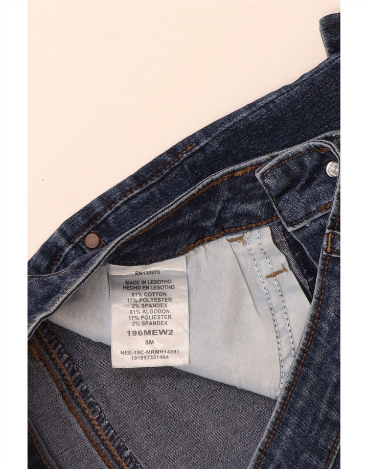 LEE Ženske jahačke traper kratke hlače srednjeg rasta US 8 srednje W28 plavi pamuk