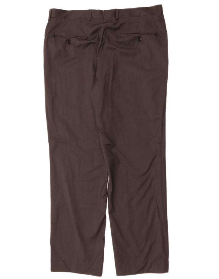 MASSIMO DUTTI Muške hlače ravnog odijela EU 42 Large W32 L32 Crna vunena