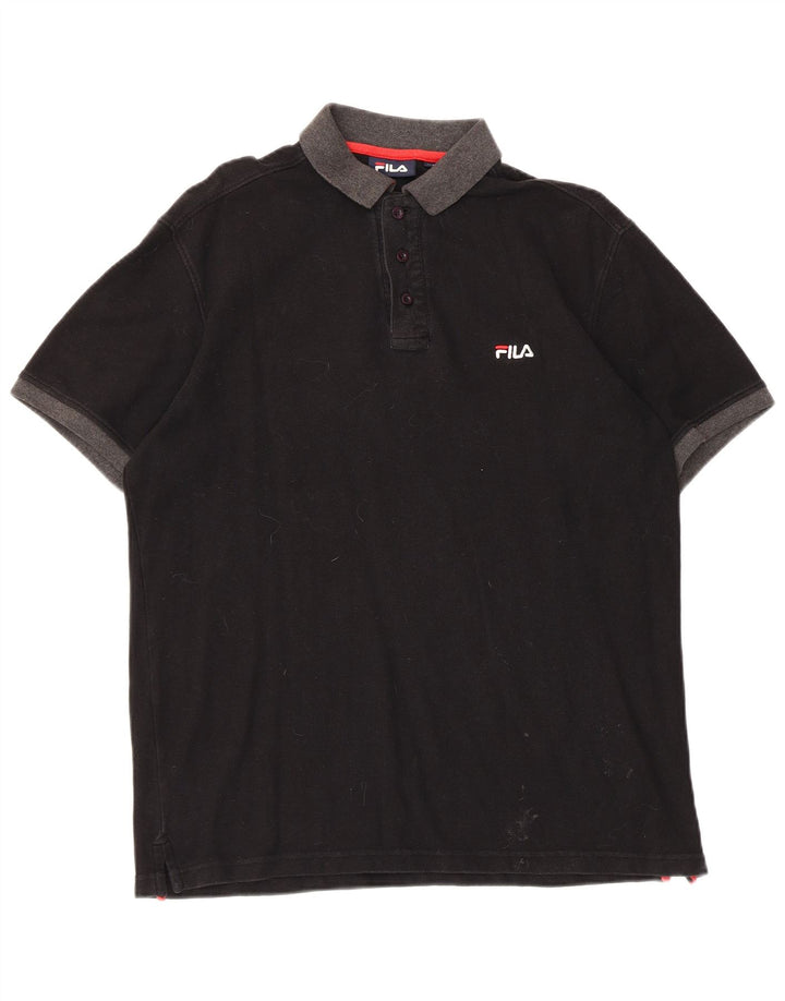 Fila muška polo majica srednje crne pamučne boje