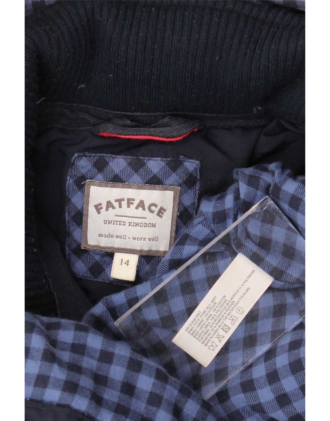 Fat Face ženska parka jakna s kapuljačom UK 14 Srednje tamnoplavi najlon