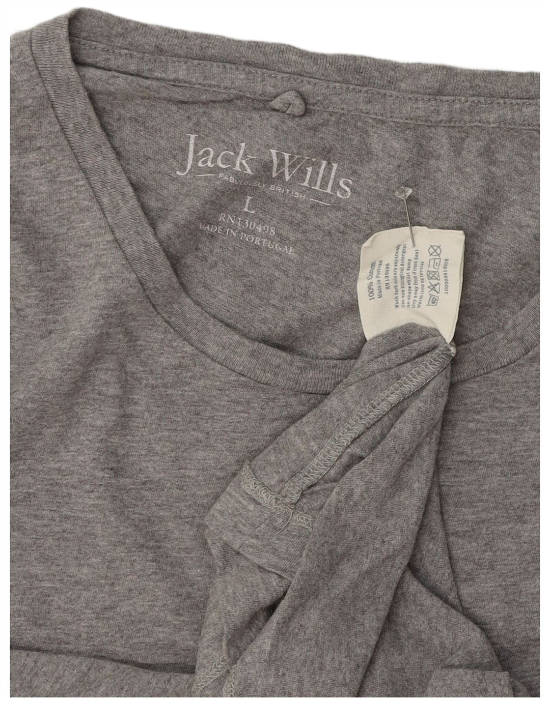 Jack Wills Muška majica kratkih rukava Veliki sivi pamuk
