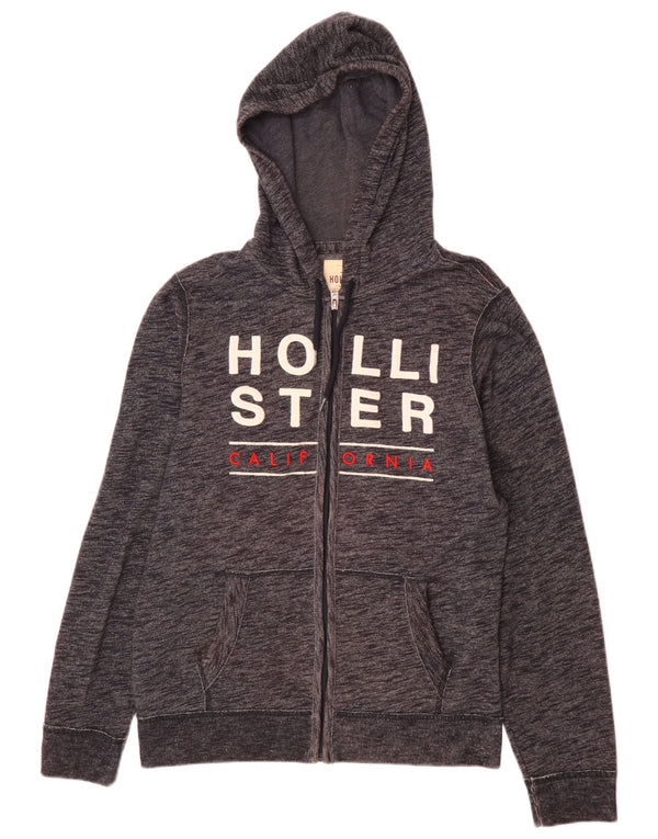 Hollister muški pulover s kapuljačom s patentnim zatvaračem Srednji tamnoplavi pamuk