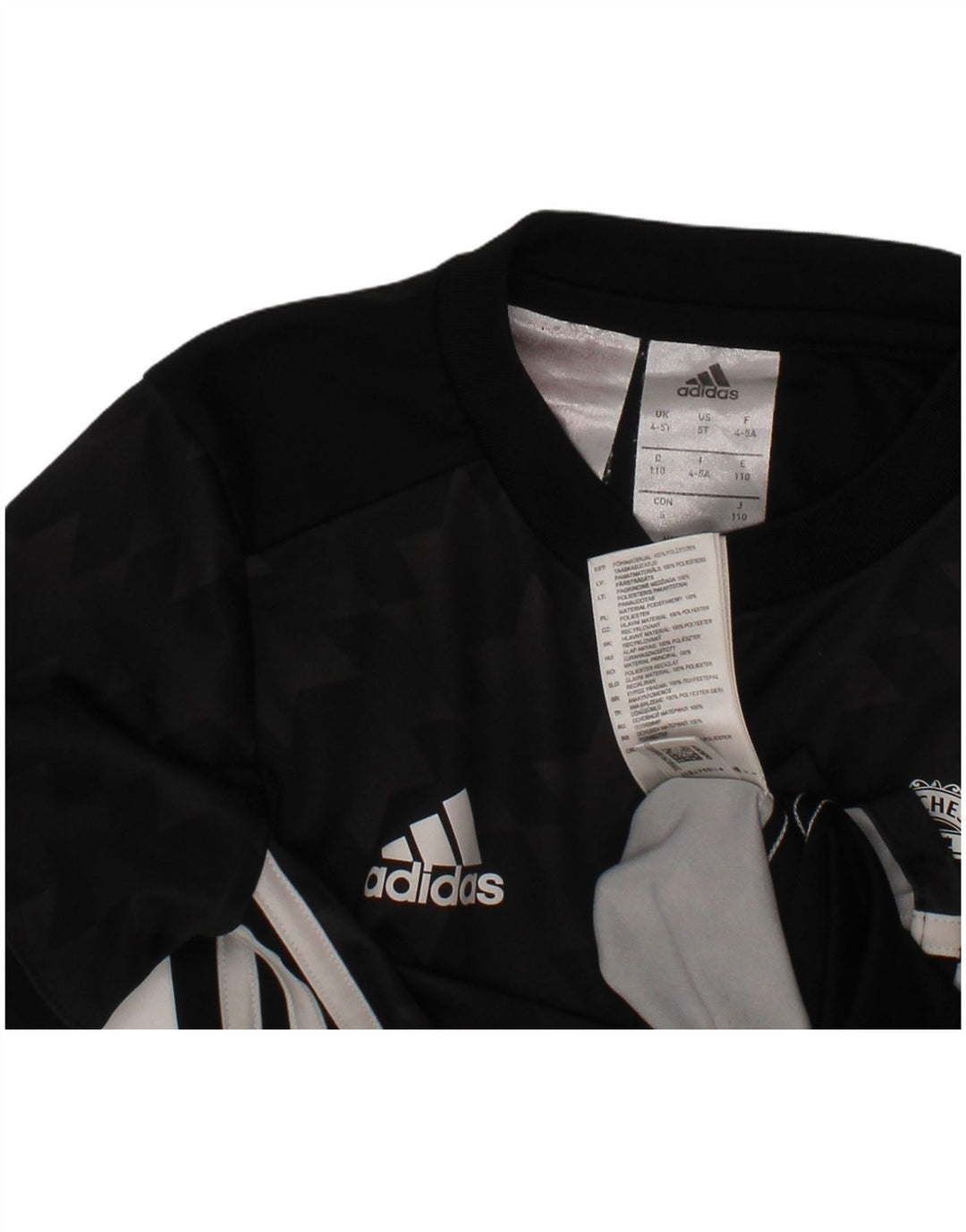 Majica kratkih rukava ADIDAS za dječake Manchester United Graphic T-Shirt 4-5 Years Black