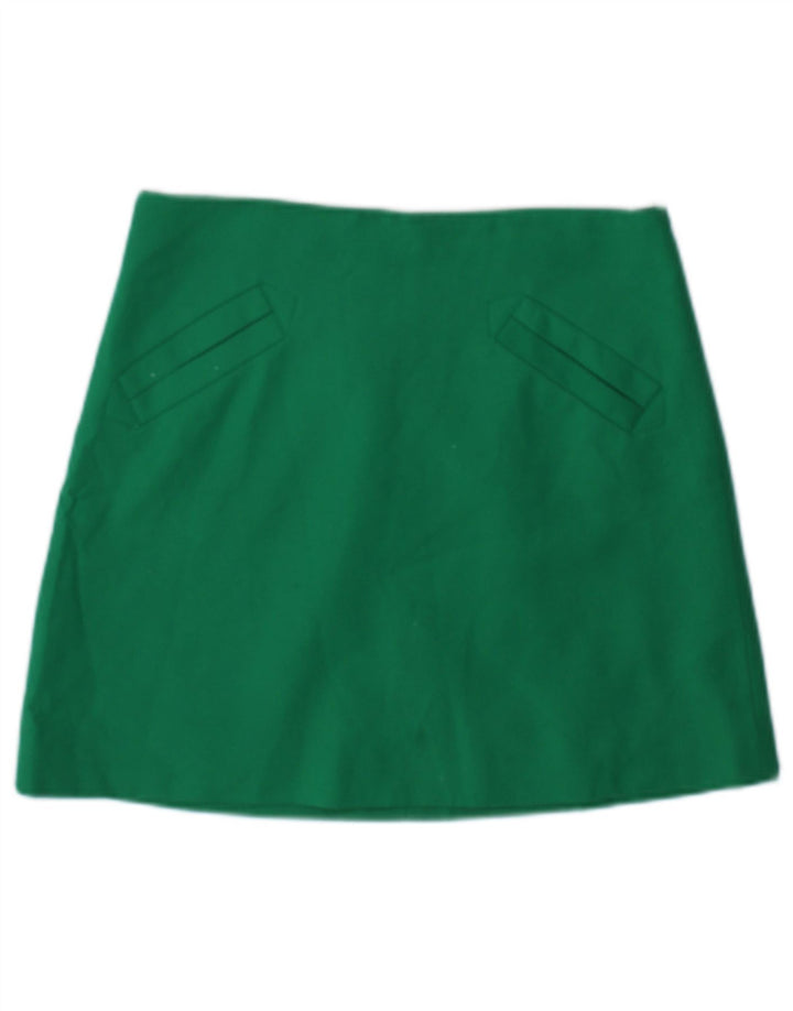 Zara ženska mini suknja mala W26 zeleni acetat