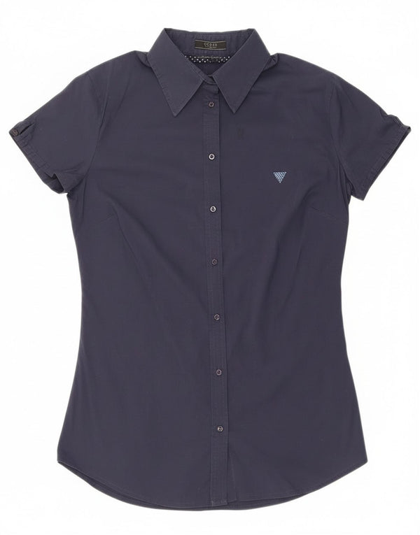 Guess ženska majica kratkih rukava UK 8 Mala tamnoplava pamuk