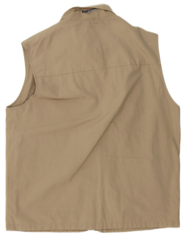 Wampum Mens Utility Gilet UK 42 XL Beige Polyester