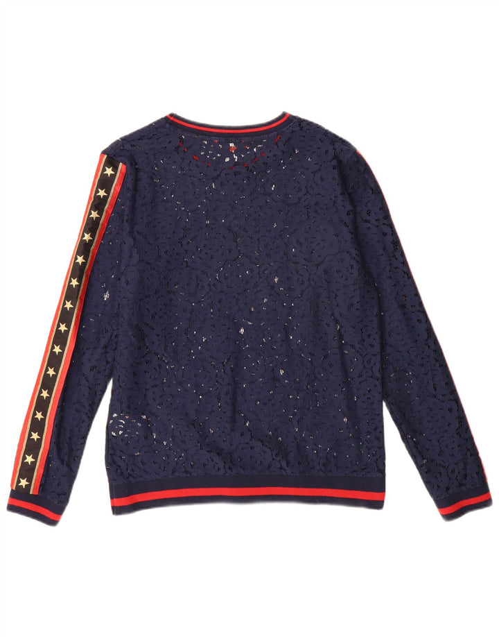 Superdry ženska prevelika majica dugih rukava s grafikama UK 10 Mala tamnoplava