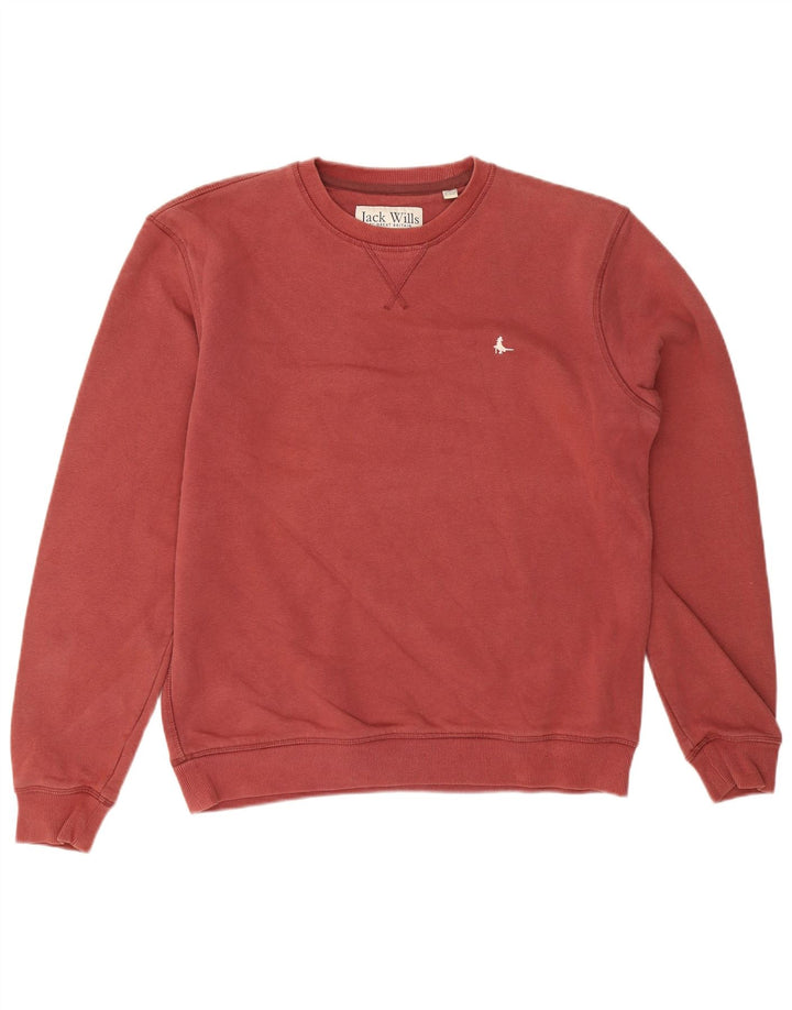 Jack Wills Muška majica s kratkim rukavima Srednji bordo pamuk
