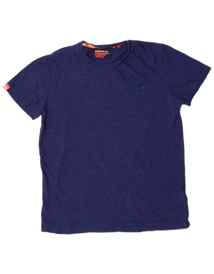 Superdry muška majica kratkih rukava srednje tamnoplavi flekasti pamuk