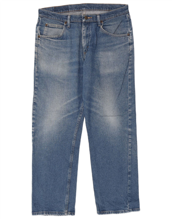 Wrangler muške ravne traperice W33 L30 plavi pamuk