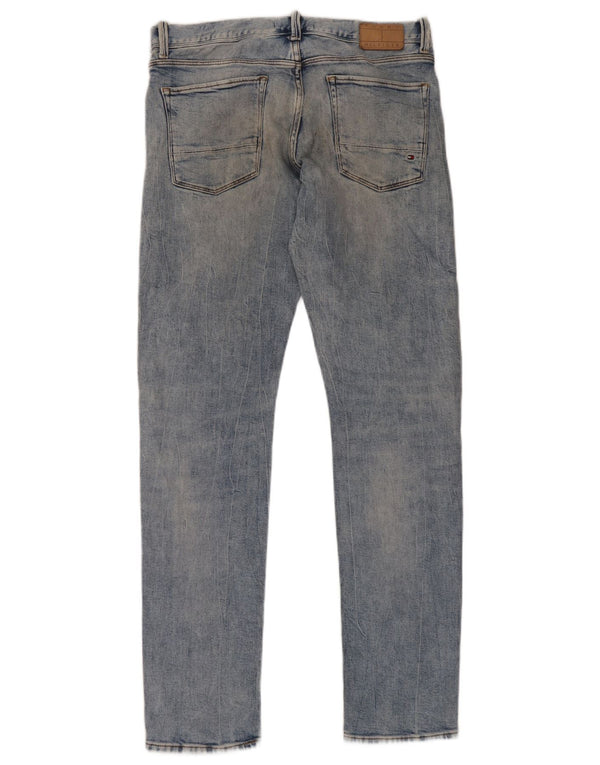 Tommy Hilfiger Mens Bleecker Slim Jeans W33 L34 Plavi pamuk