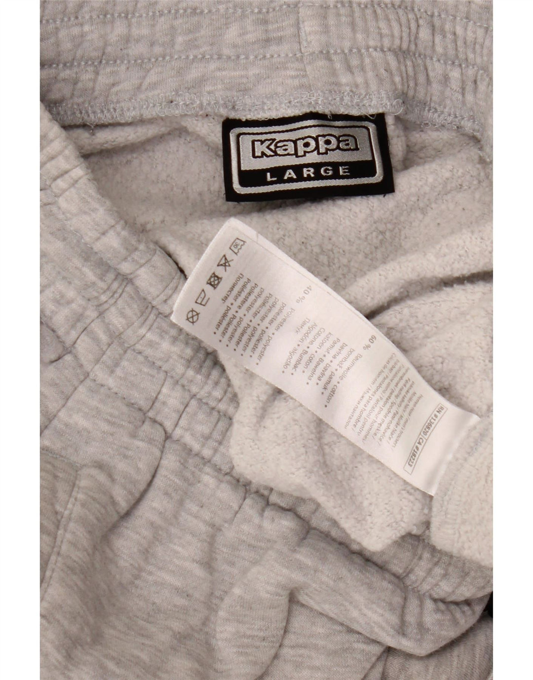 Kappa muške trenirke s grafičkim motivima, velike, sive pamučne hlače