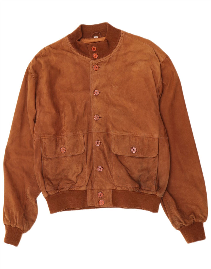 Vintage muška bomber jakna od brušene kože IT 50 Large Brown Suede